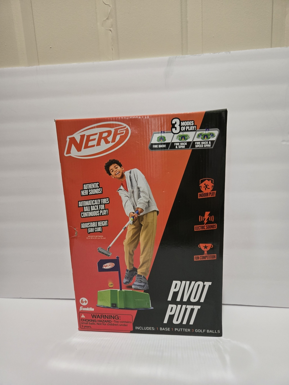 Nerf Pivot Putt Men’s Orange & Black Box Art